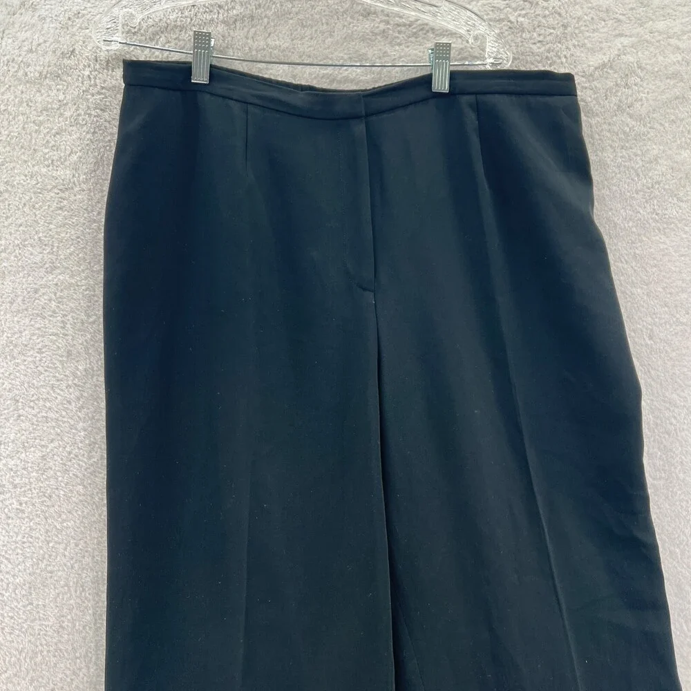 August Max Dress Pants Womens 4 Black‎ 36x27 Pleated Professional Work Suit Pant